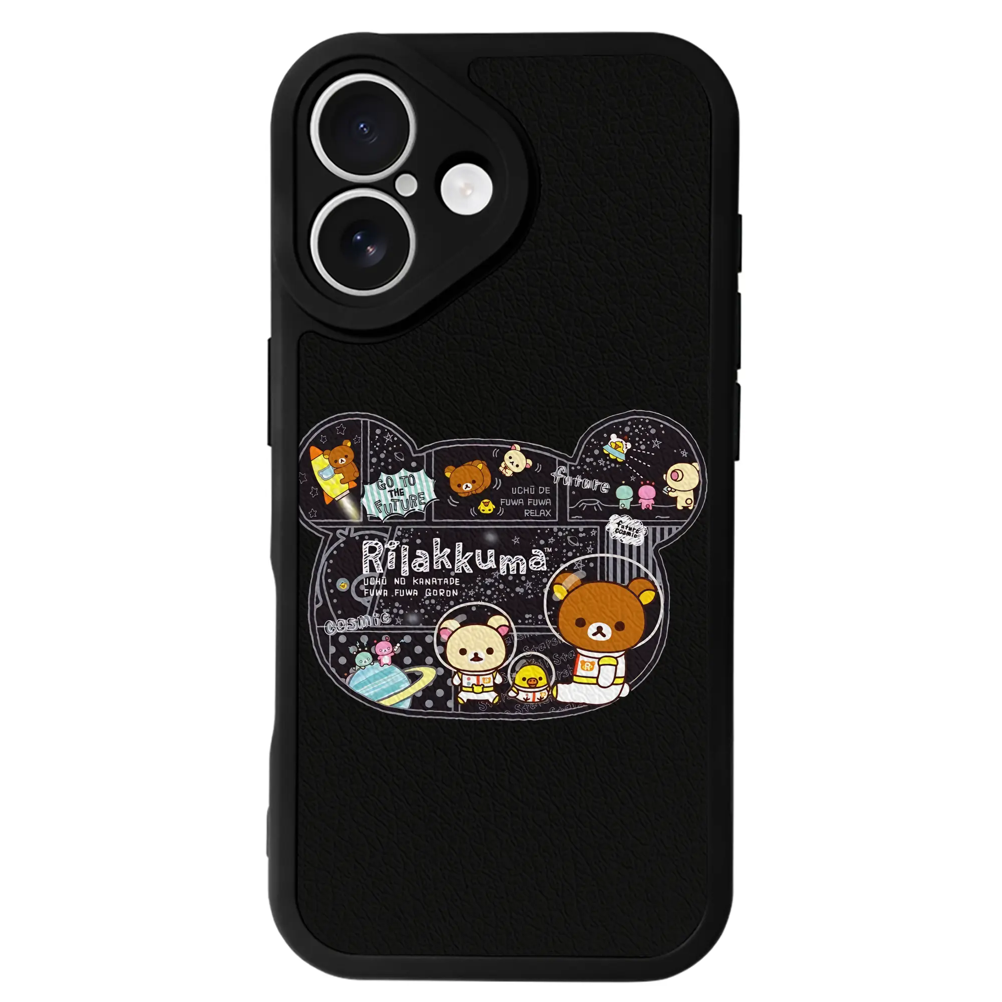 リラックマ (Rilakkuma) グッズ リラックマ (Rilakkuma) - IPhone 16シリーズ対応 ・ シリコンスマホケース ・ レザー調 ・ 高精度フィット ・ 耐衝撃 ・ ワイヤレス充電対応 ・ 精密カット